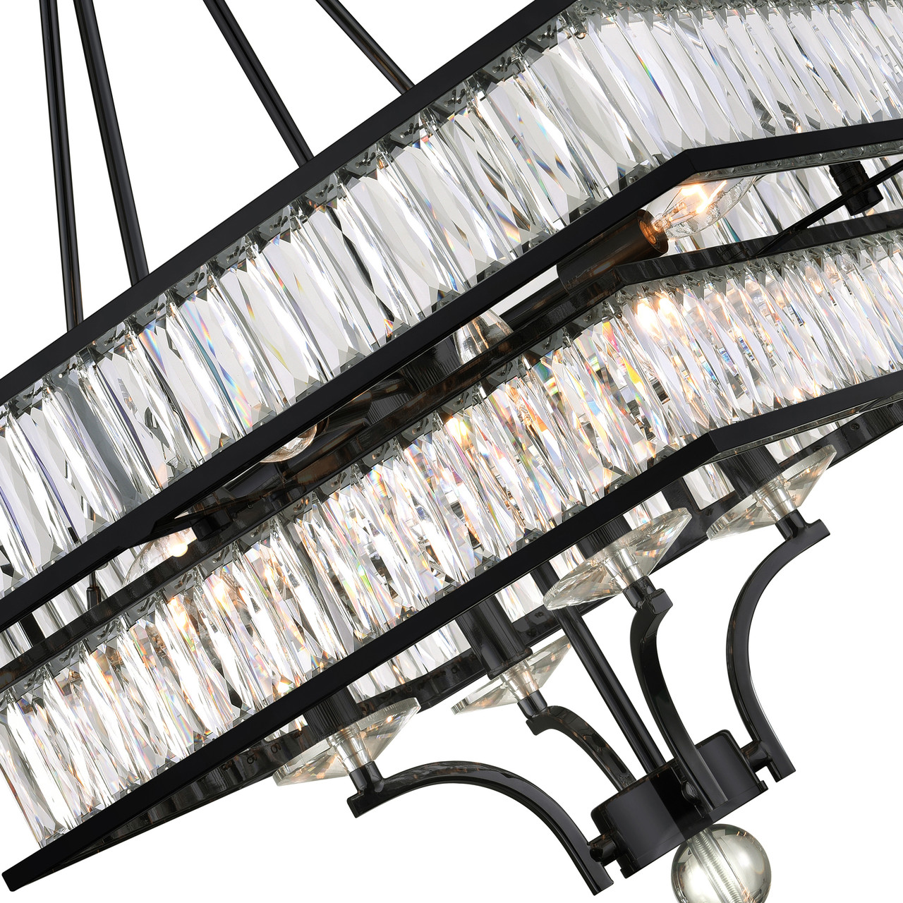 CWI LIGHTING 9972P23-8-101 8 Light  Chandelier with Black finish