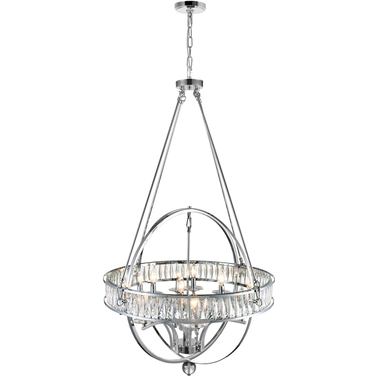 CWI LIGHTING 9957P42-12-601 12 Light  Chandelier with Chrome finish