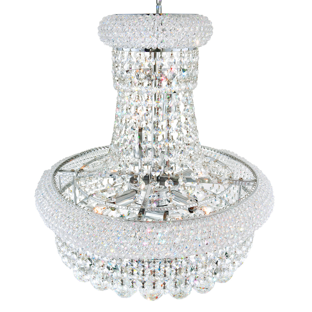 CWI LIGHTING 8001P20C 14 Light Down Chandelier with Chrome finish
