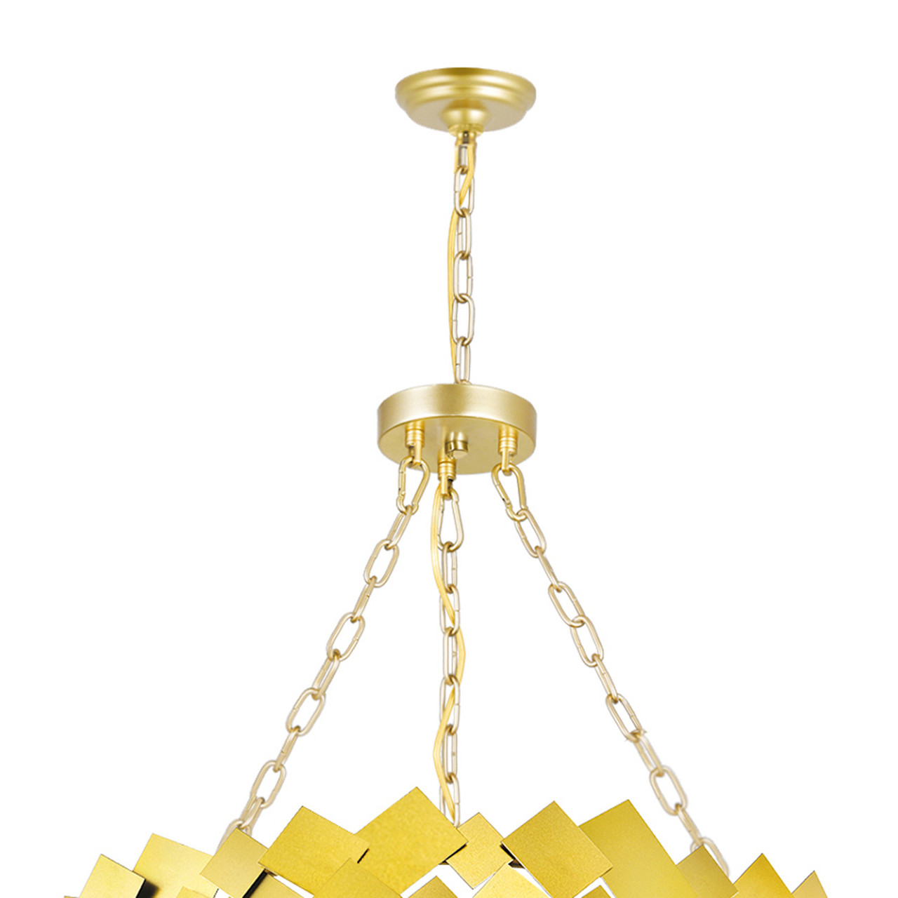 CWI LIGHTING 1100P16-4-169 4 Light Down Chandelier with Medallion Gold Finish