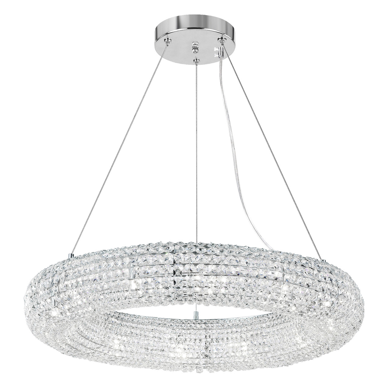 CWI LIGHTING 1057P32-12-601 12 Light Chandelier with Chrome Finish