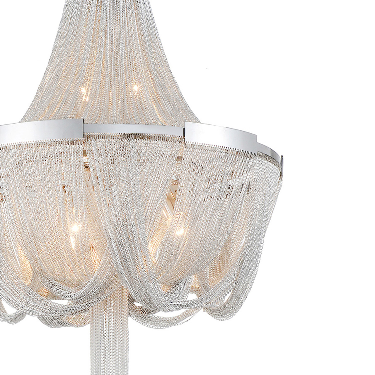 CWI LIGHTING 5653P20C 6 Light Down Chandelier with Chrome finish