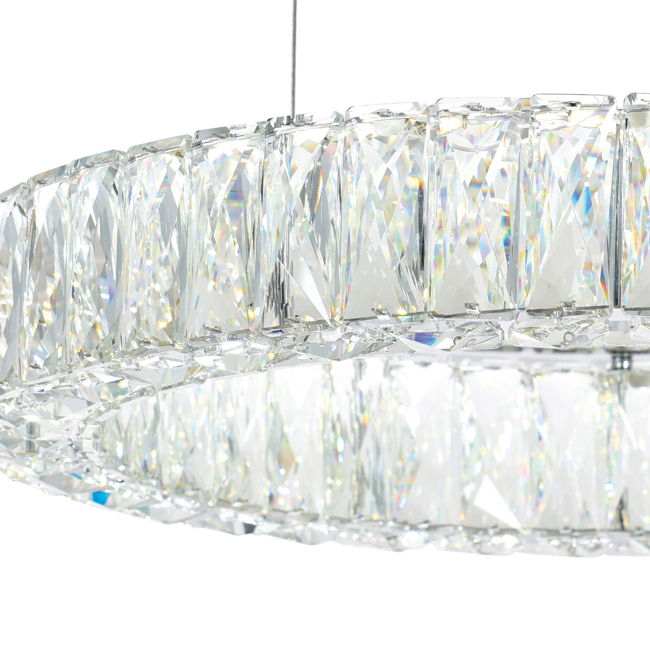 CWI LIGHTING 1044P32-601-R-2C-B LED Chandelier with Chrome Finish