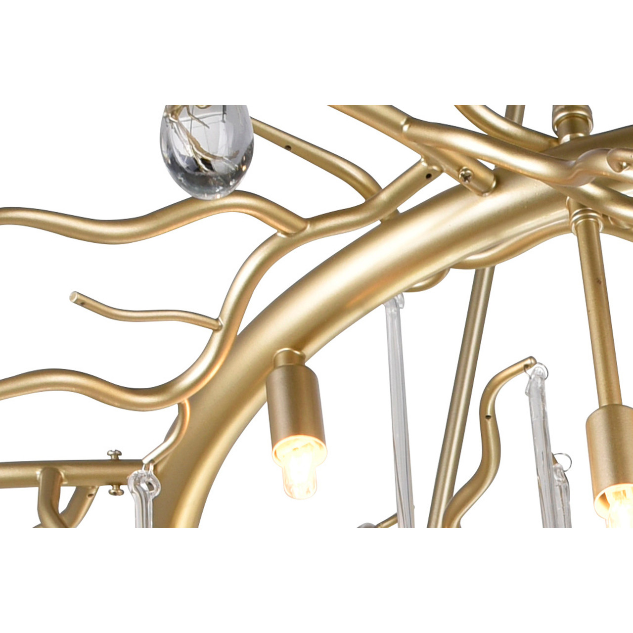 CWI LIGHTING 1094P43-12-620 12 Light Chandelier with Gold Leaf Finish