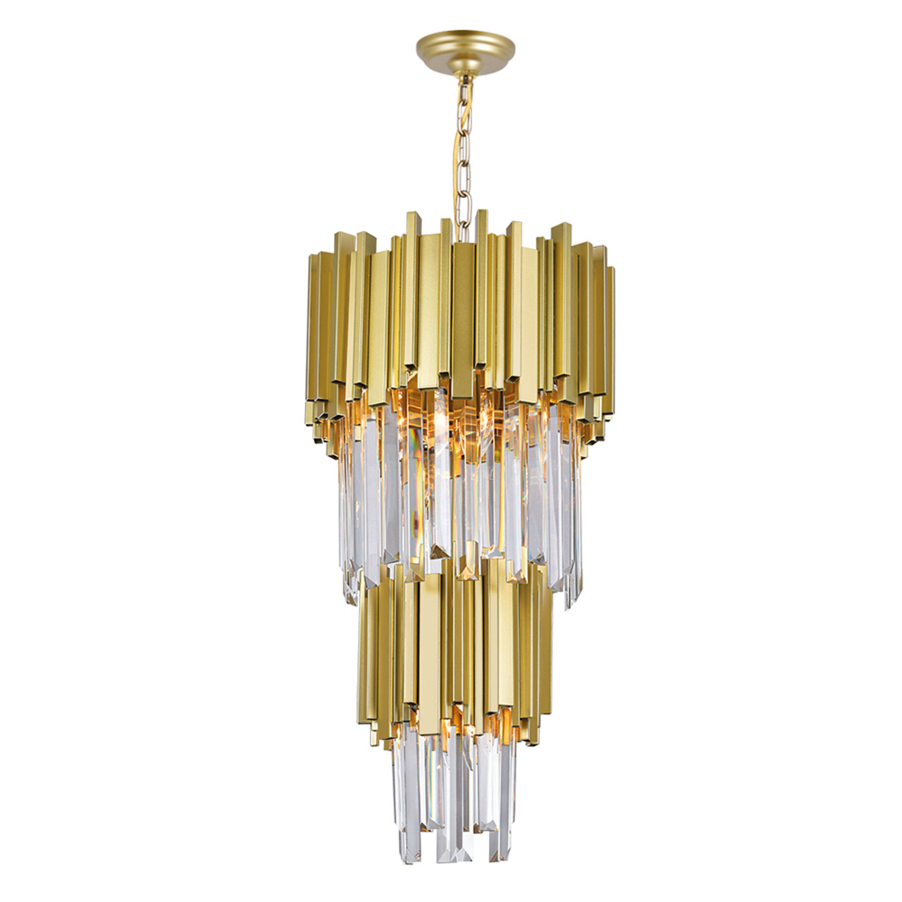 CWI LIGHTING 1112P12-4-169 4 Light Down Mini Chandelier with Medallion Gold Finish