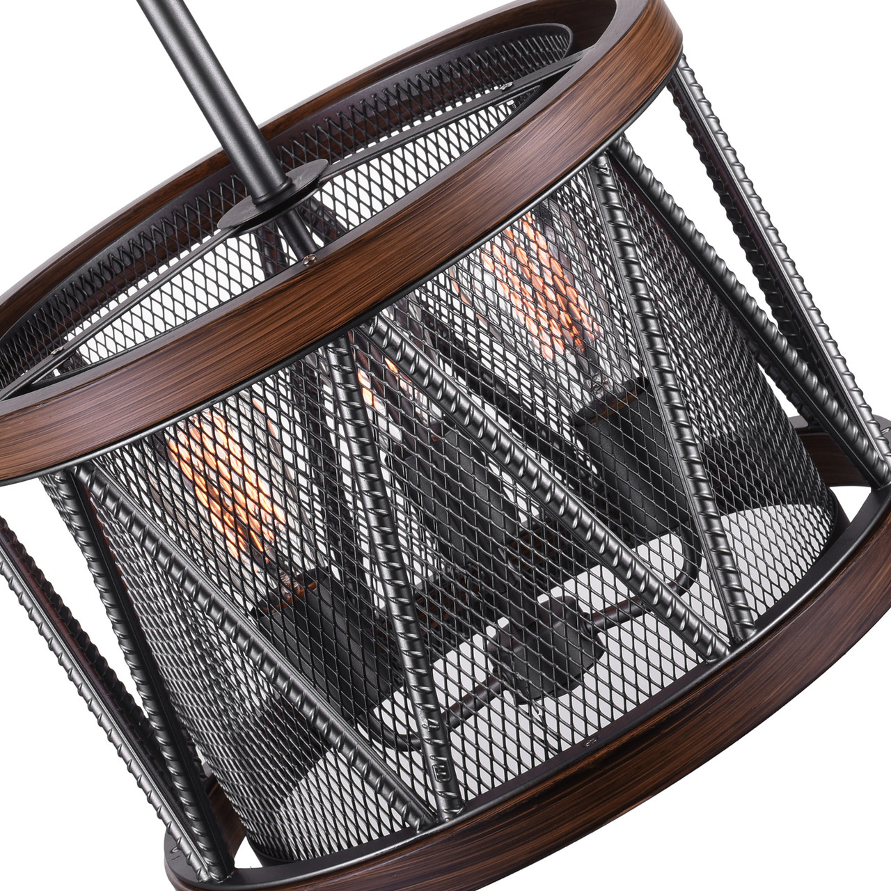 CWI LIGHTING 9954P16-3-101 3 Light Drum Shade Chandelier with Pewter finish