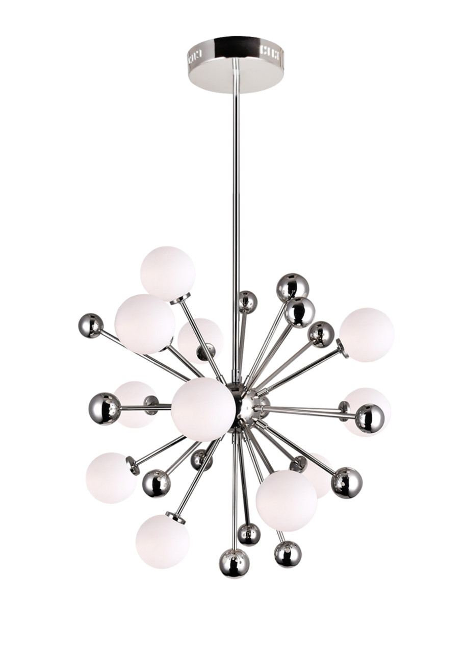 CWI LIGHTING 1125P24-11-613 11 Light Chandelier with Polished Nickel Finish