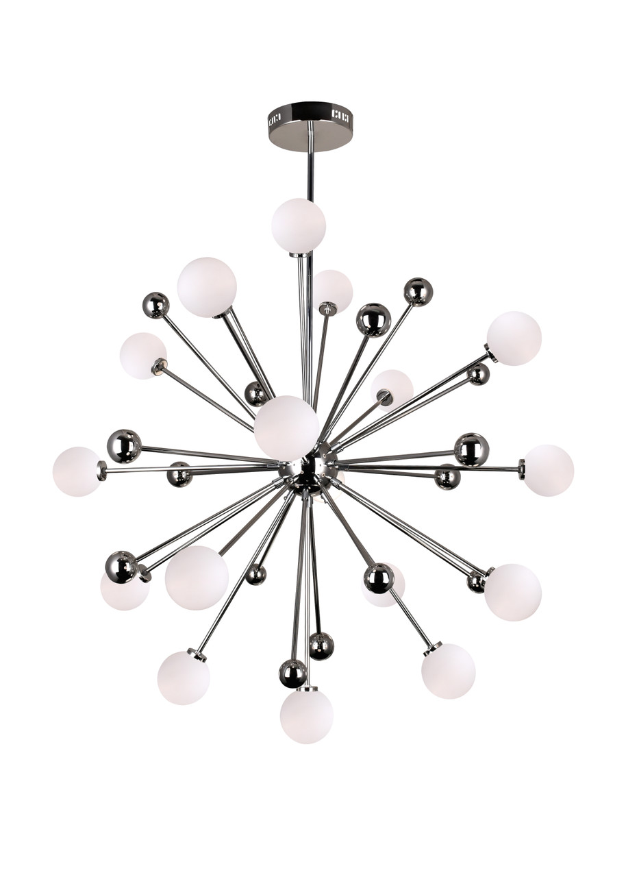 CWI LIGHTING 1125P39-17-613 17 Light Chandelier with Polished Nickel Finish