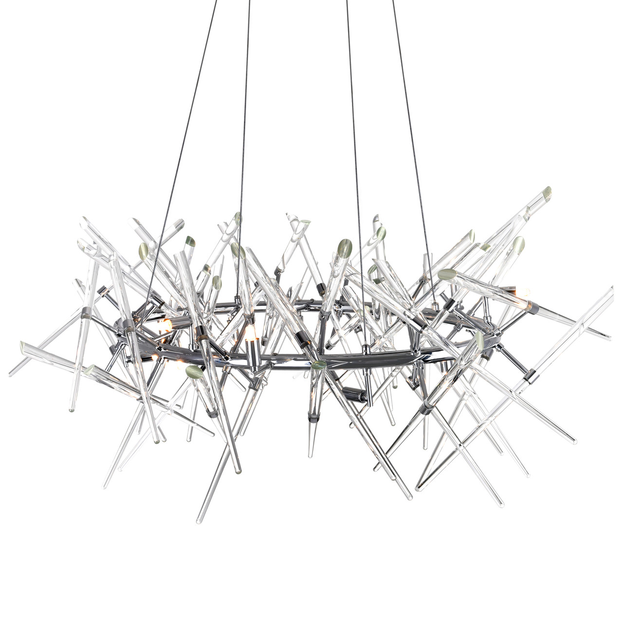 CWI LIGHTING 1154P43-12-601-O 12 Light Chandelier with Chrome Finish