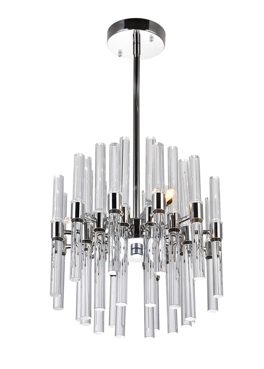 CWI LIGHTING 1137P10-3-613 3 Light Mini Chandelier with Polished Nickel Finish