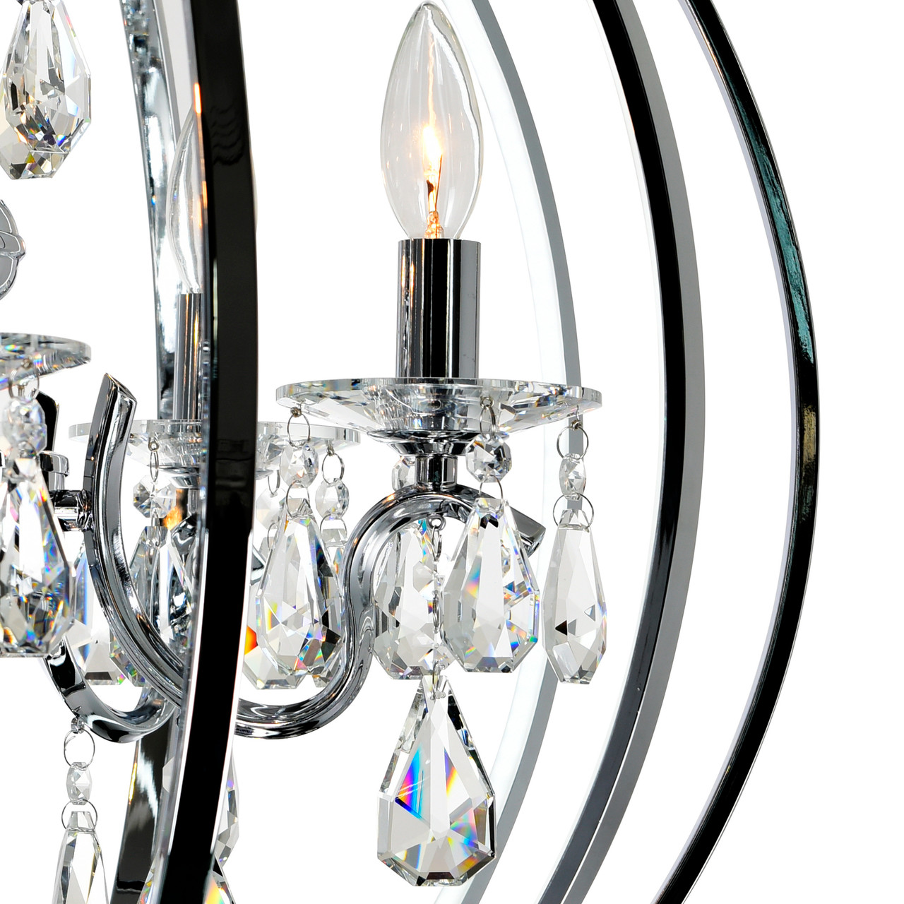 CWI LIGHTING 5025P22C-5 5 Light Up Chandelier with Chrome finish