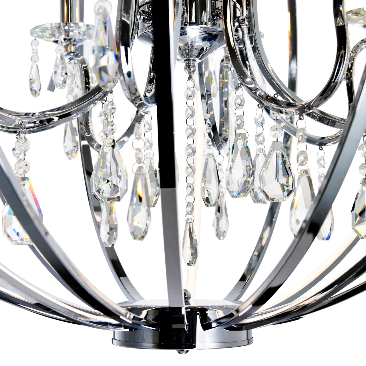 CWI LIGHTING 5025P34C-8 8 Light Up Chandelier with Chrome finish