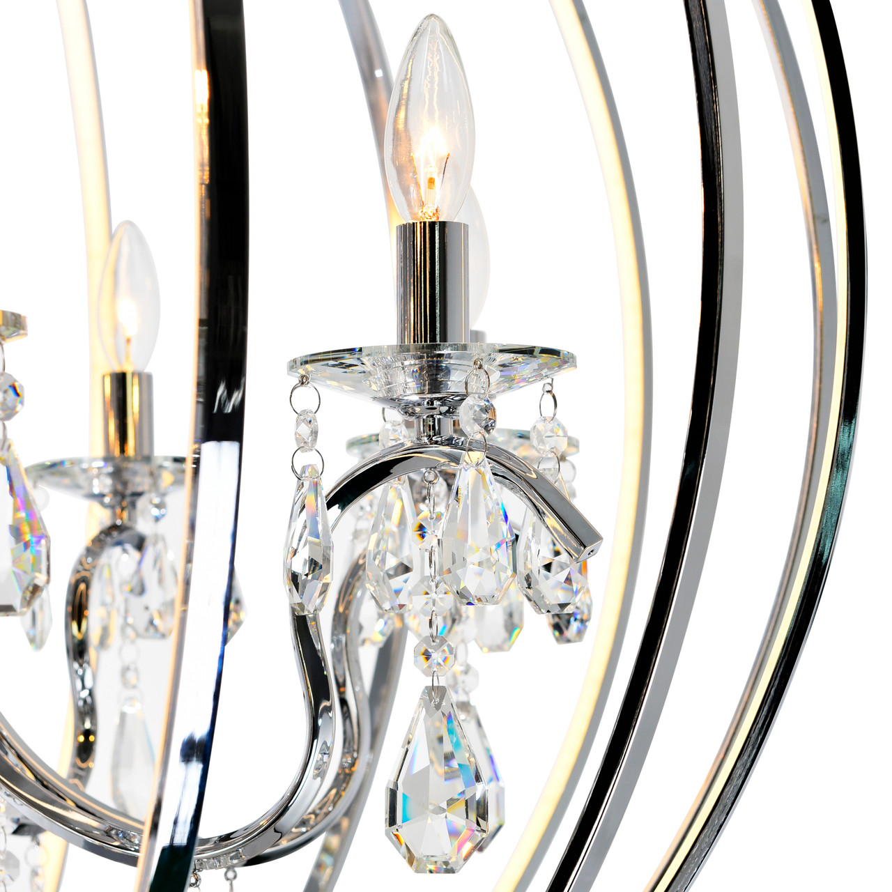 CWI LIGHTING 5025P34C-8 8 Light Up Chandelier with Chrome finish