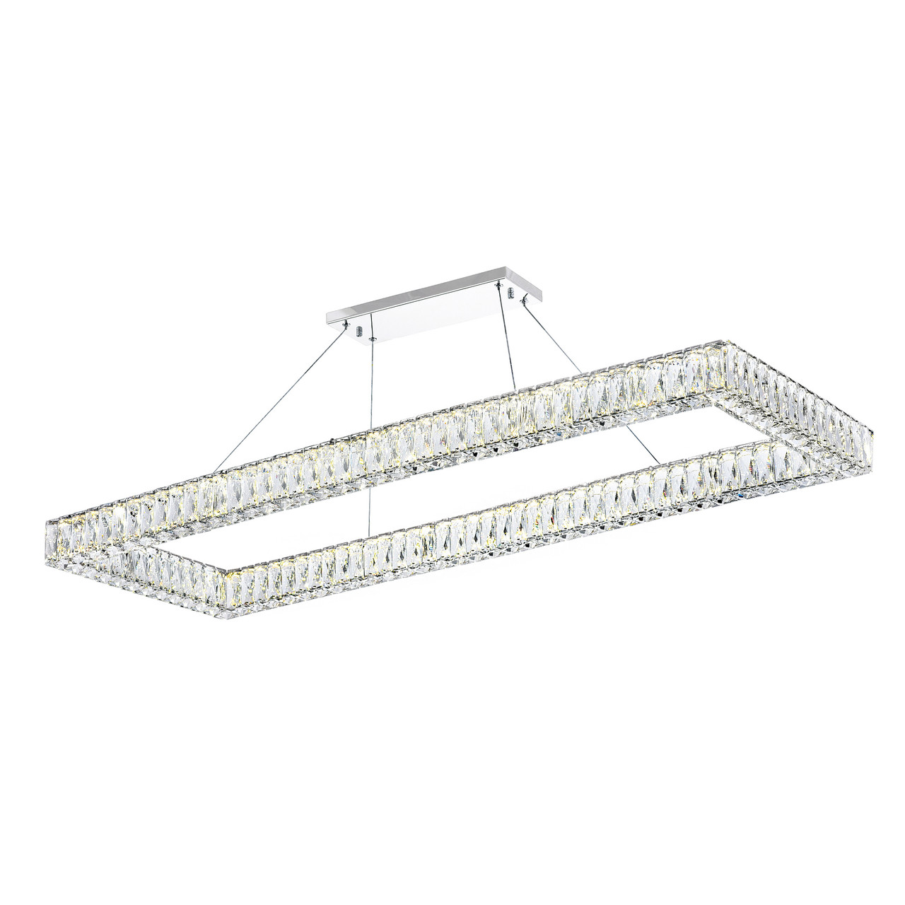 CWI LIGHTING 1084P52-601-RC-1C LED Chandelier with Chrome Finish