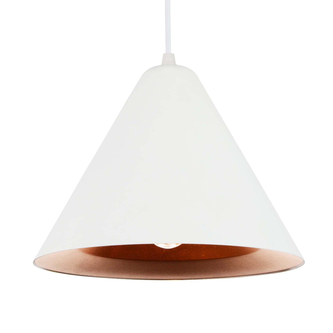 CWI LIGHTING 9666P10-1-142 1 Light Down Pendant with Matte White & Gold finish