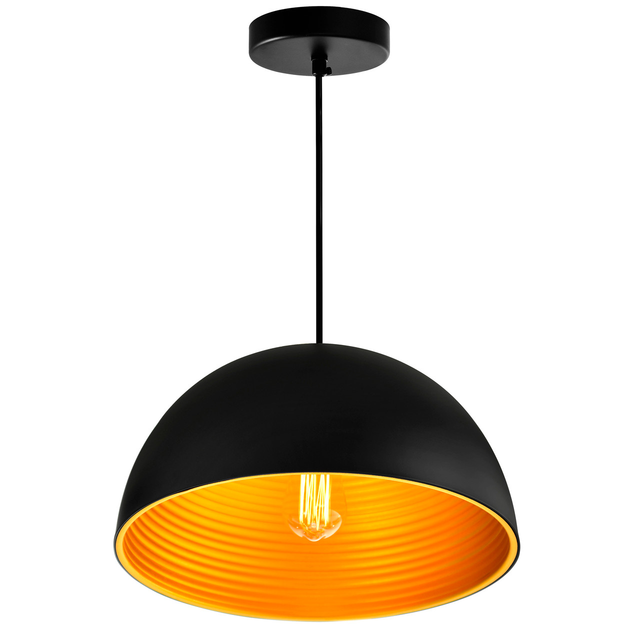 CWI LIGHTING 9629P16-1-101 1 Light Down Pendant with Black finish