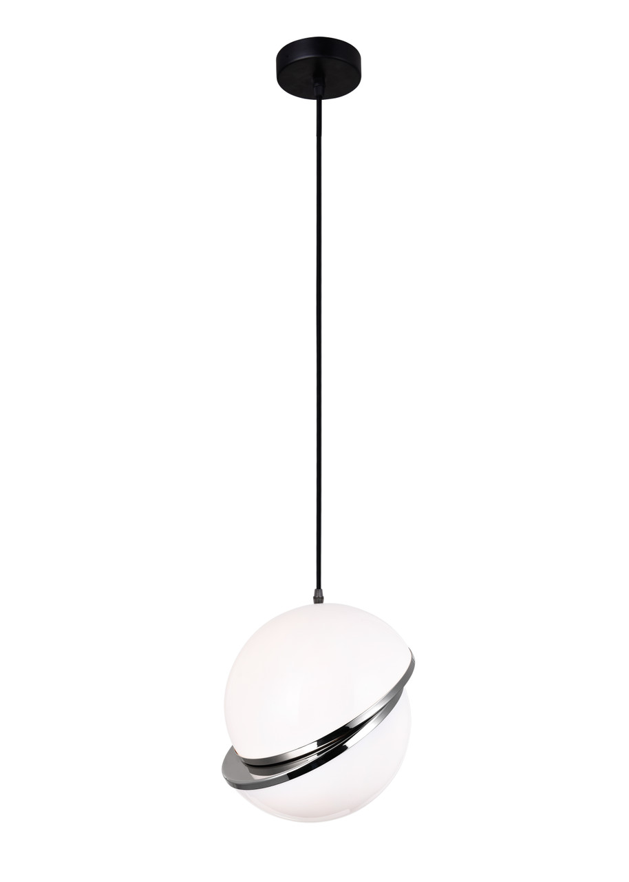 CWI LIGHTING 1148P12-1-613 1 Light Pendant with Polished Nickel Finish