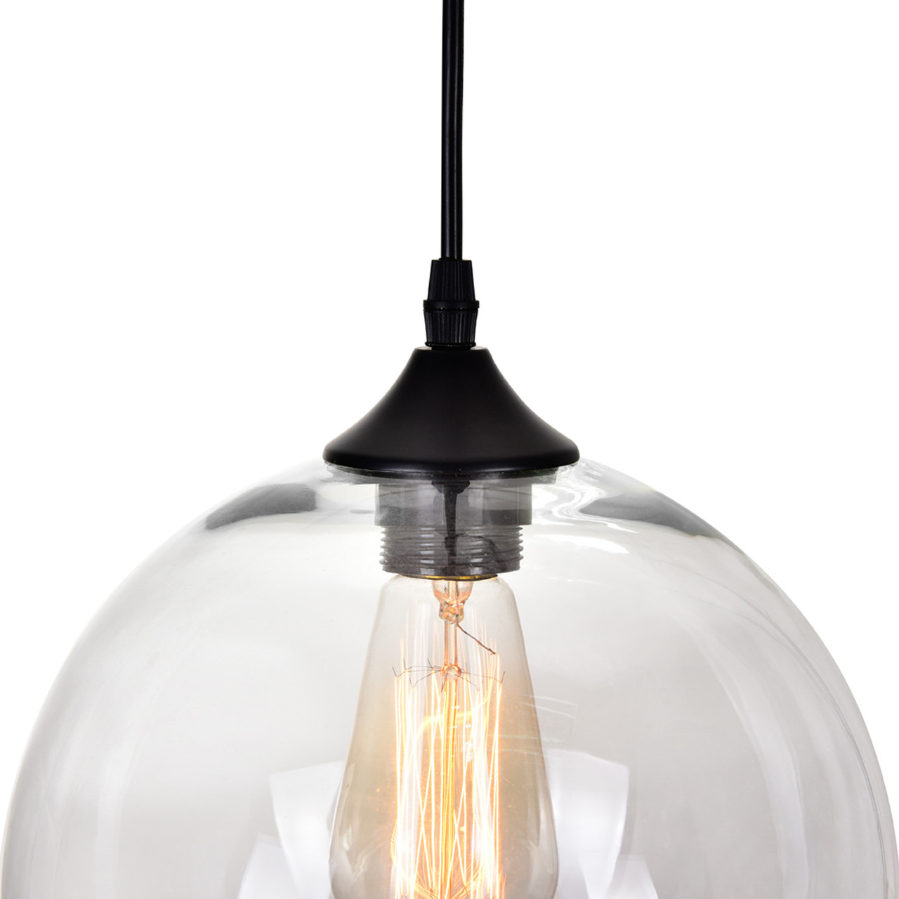 CWI LIGHTING 5553P10-Clear 1 Light Down Mini Pendant with Transparent finish