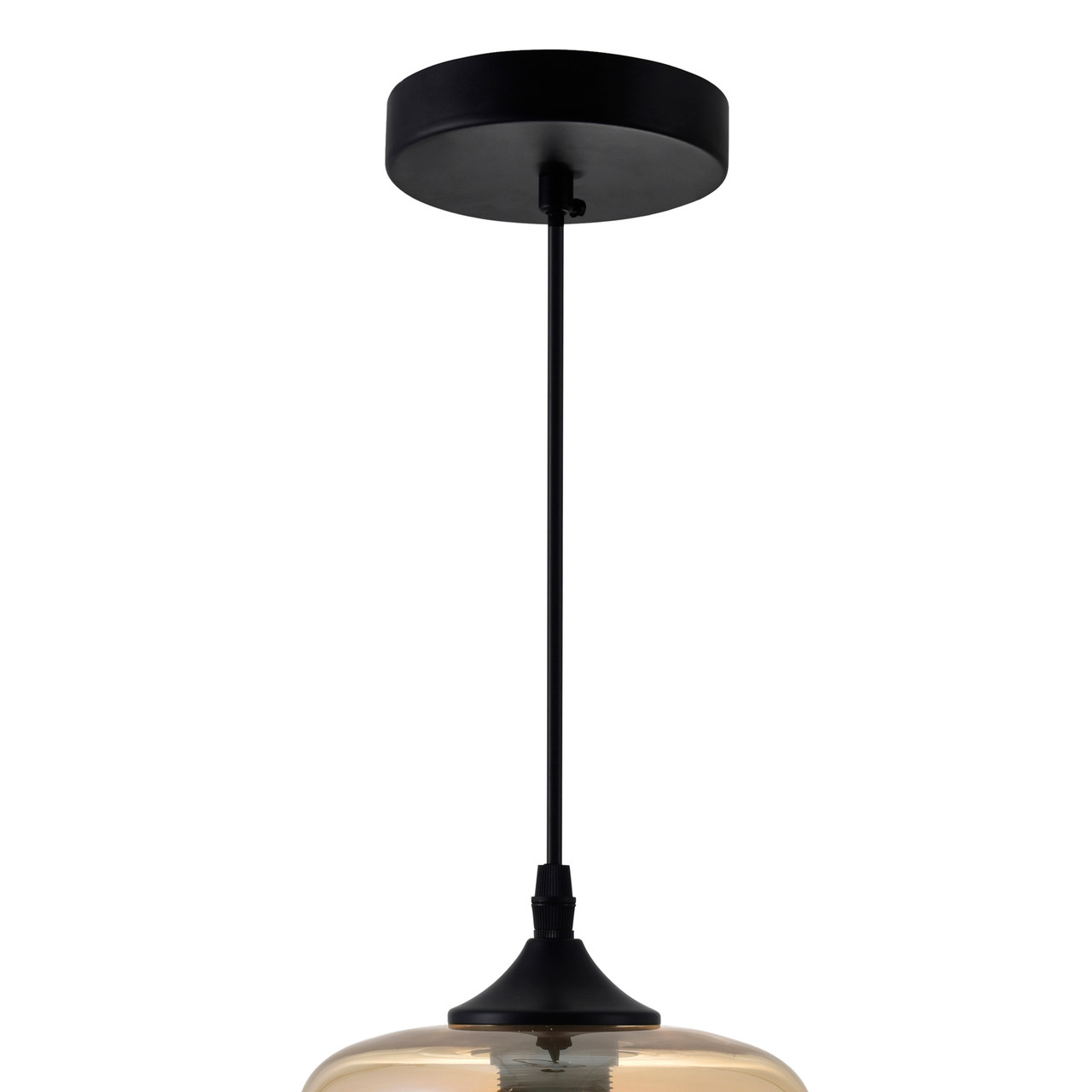 CWI LIGHTING 5553P7-Cognac 1 Light Down Mini Pendant with Transparent Cognac finish