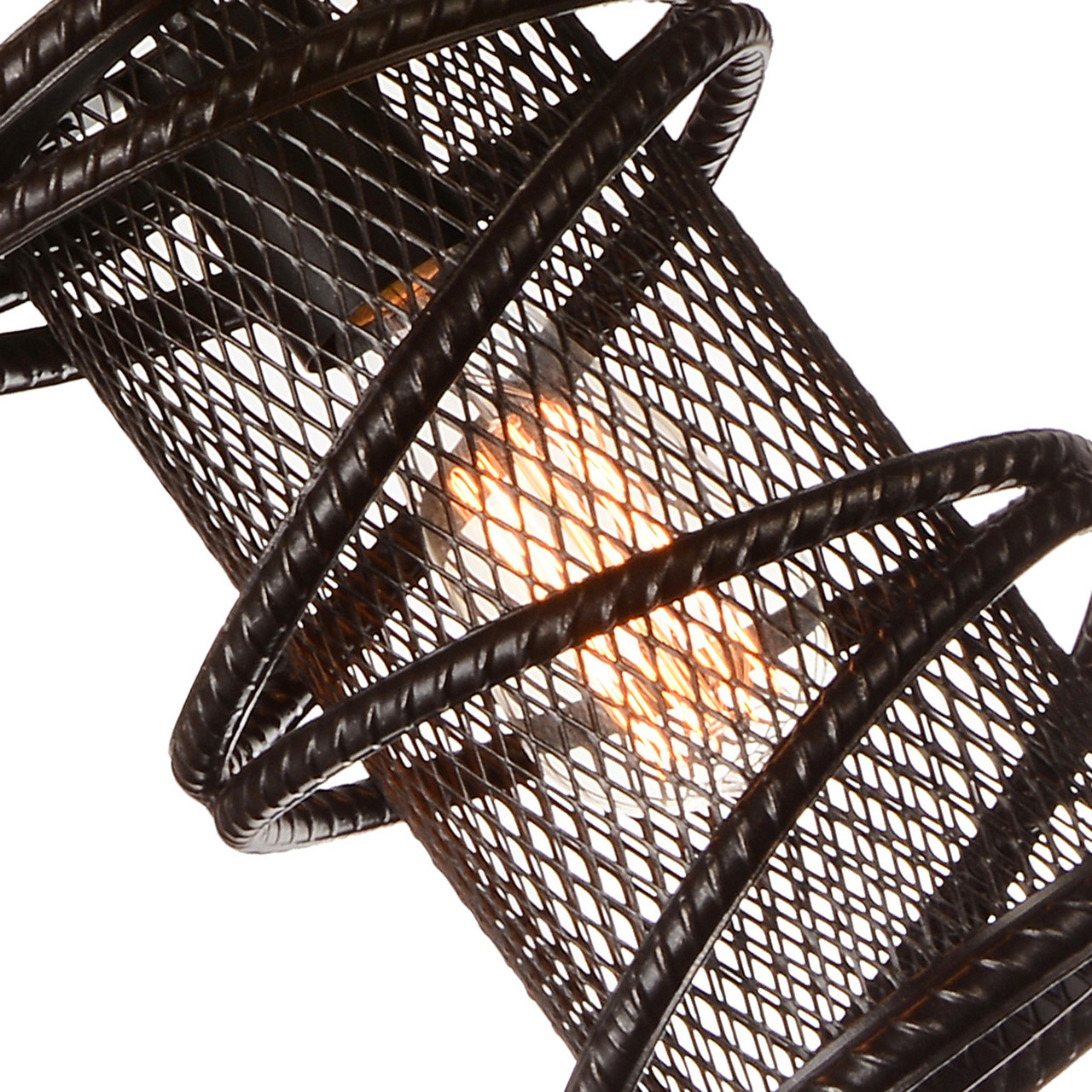 CWI LIGHTING 9700P7-1-197 1 Light Down Mini Pendant with Brown finish