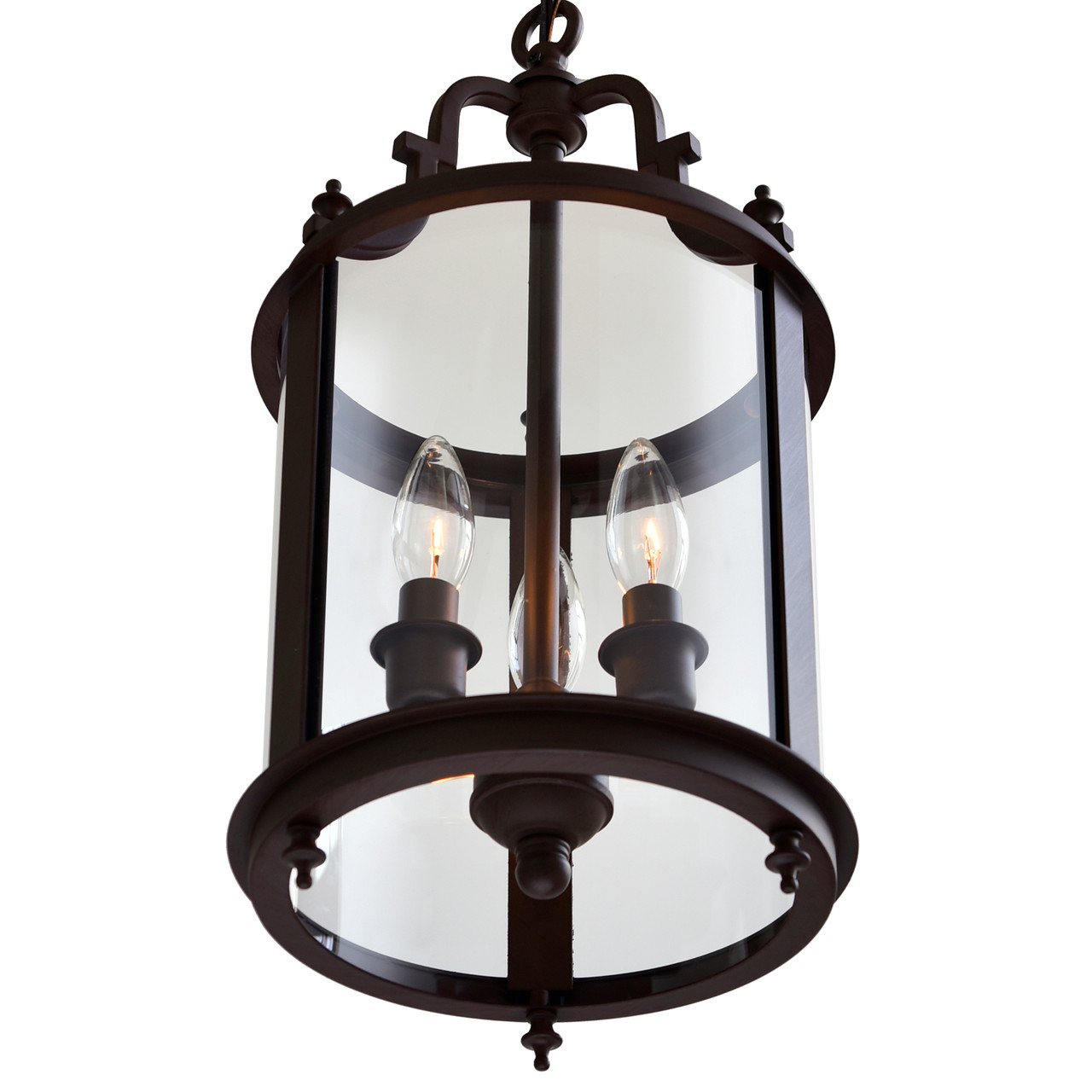 CWI LIGHTING 9809P9-3-109 3 Light Drum Shade Mini Pendant with Oil Rubbed Bronze finish