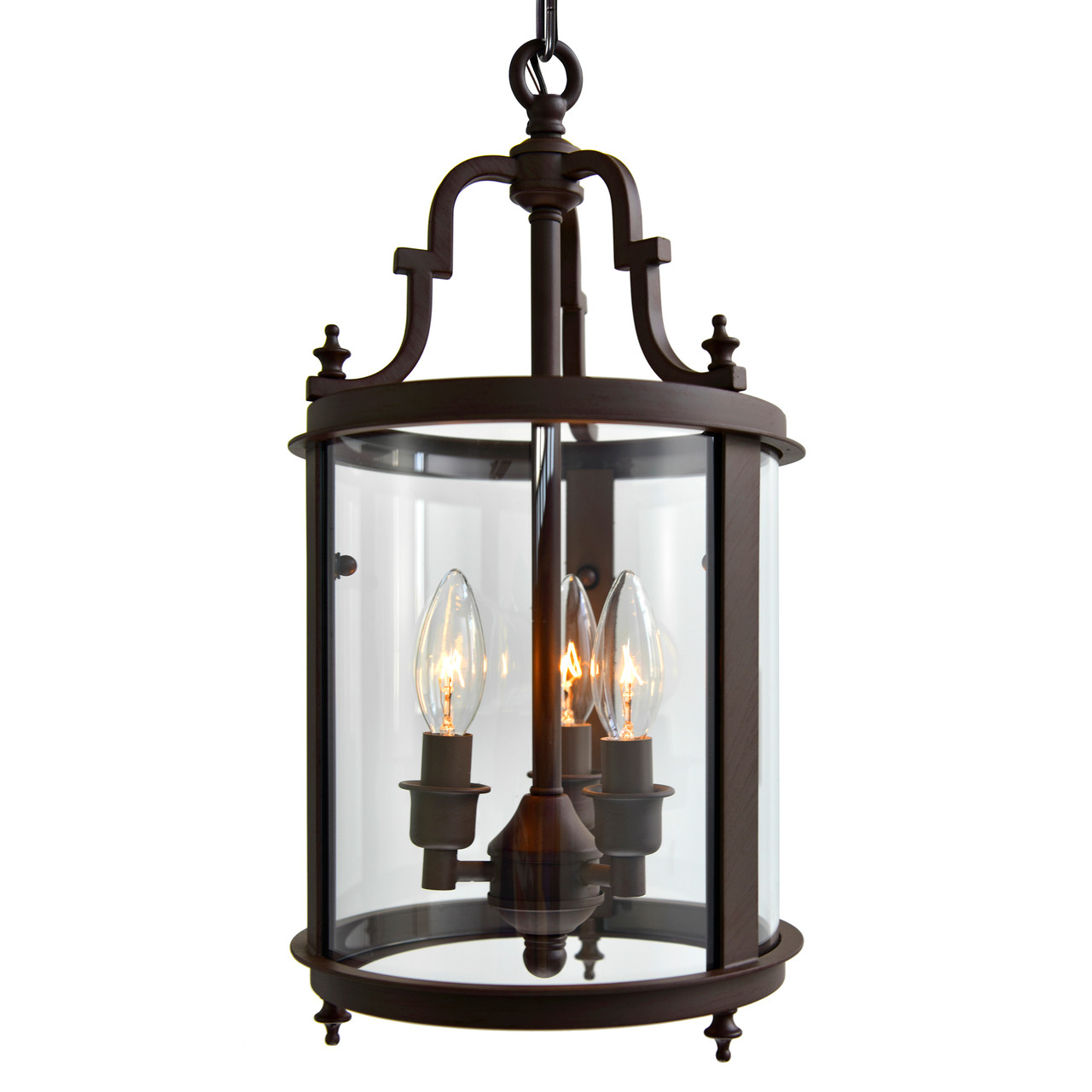 CWI LIGHTING 9809P9-3-109 3 Light Drum Shade Mini Pendant with Oil Rubbed Bronze finish
