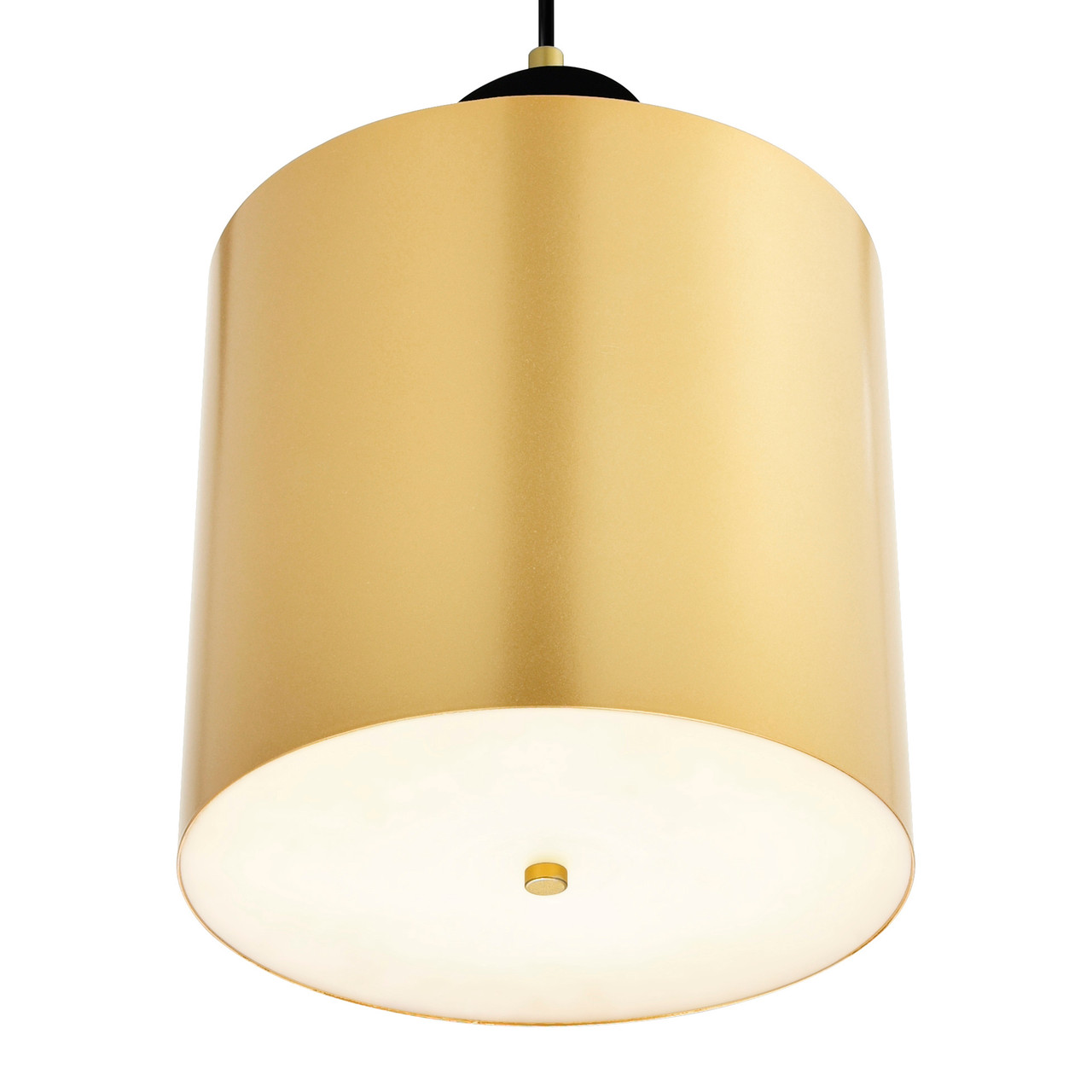 CWI LIGHTING 1156P9-625 LED Mini Pendant with Brass+Black Finish