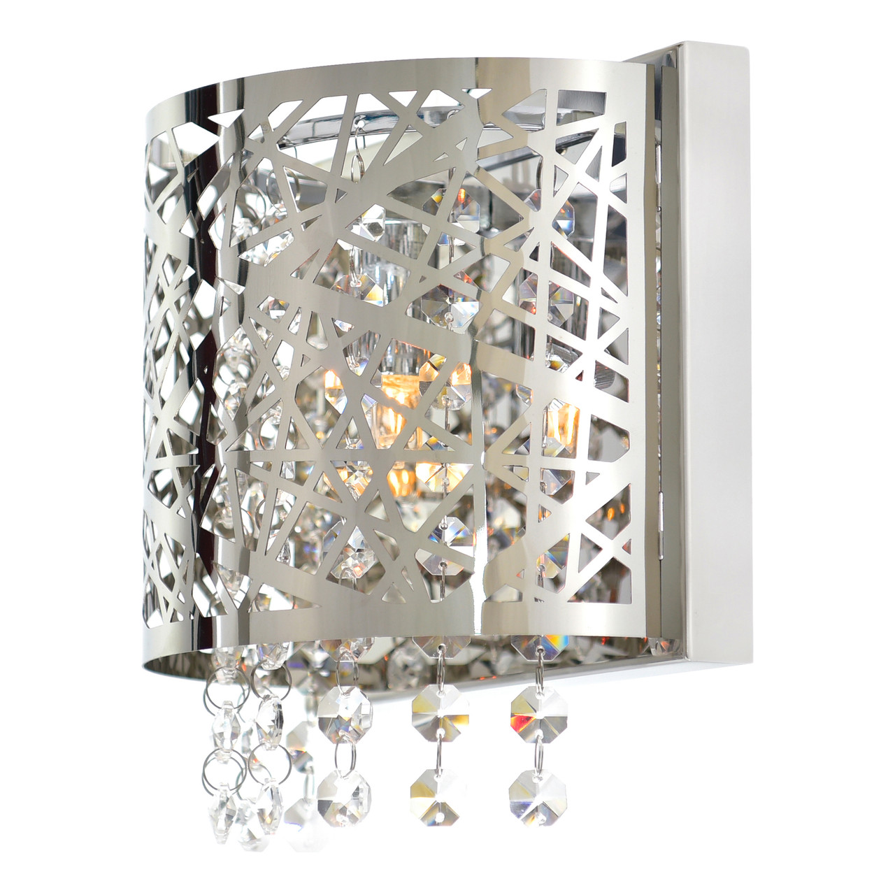 CWI LIGHTING 5008W7ST-R-1 1 Light Bathroom Sconce with Chrome finish