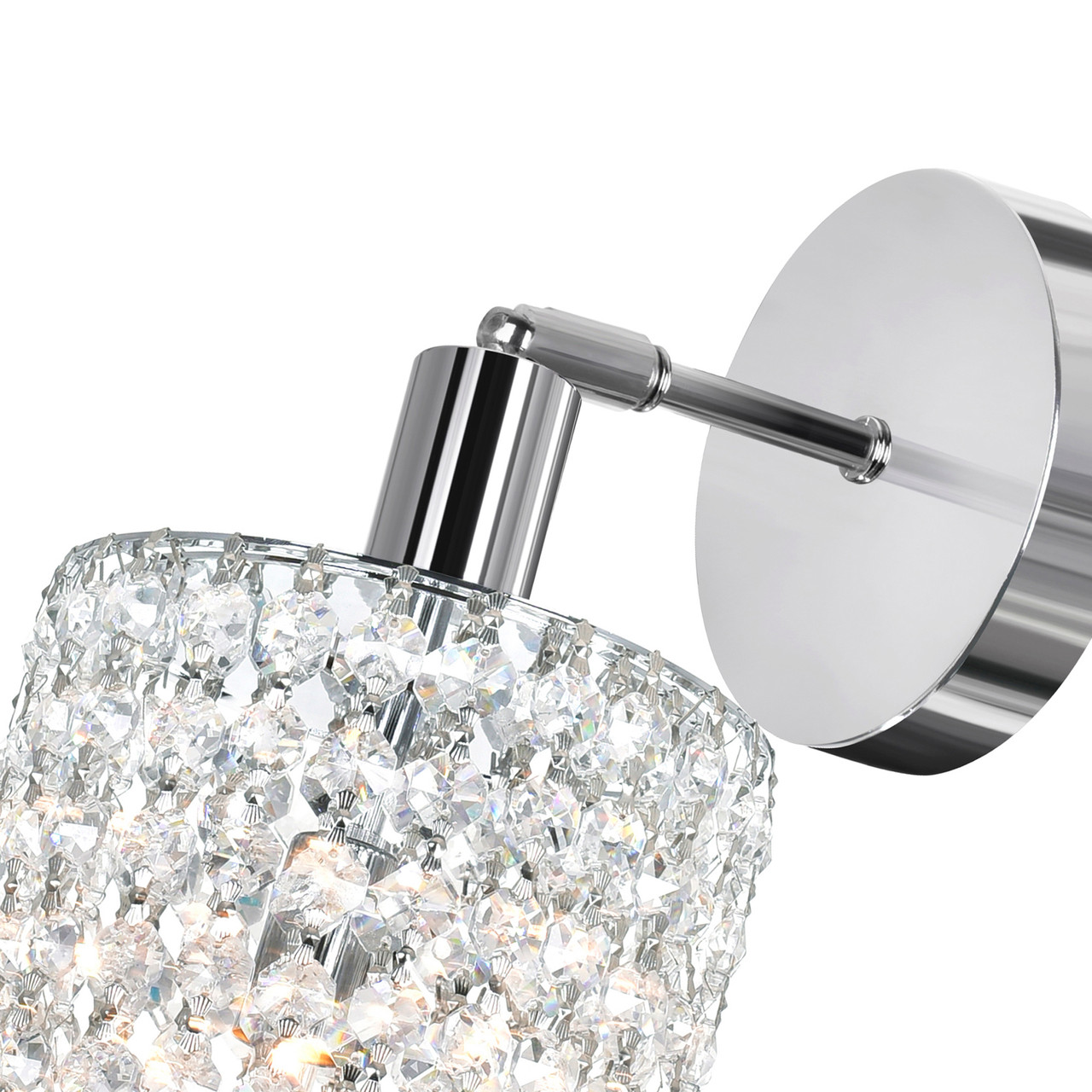 CWI LIGHTING 4281W-R-R (Clear) 1 Light Bathroom Sconce with Chrome finish