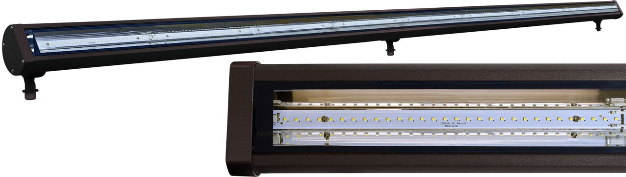 DABMAR LIGHTING DF9408-LED50-BZ CAST ALUM SIGN FIXTURE 94.25" 2X25W LED T5 120-277V 5000K, BRONZE