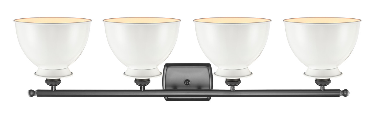INNOVATIONS LIGHTING 516-4W-OB-M14-W Adirondack 3 Light Bath Vanity Light part of the Ballston Collection