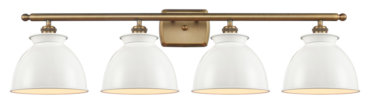 INNOVATIONS LIGHTING 516-4W-BB-M14-W Adirondack 3 Light Bath Vanity Light part of the Ballston Collection