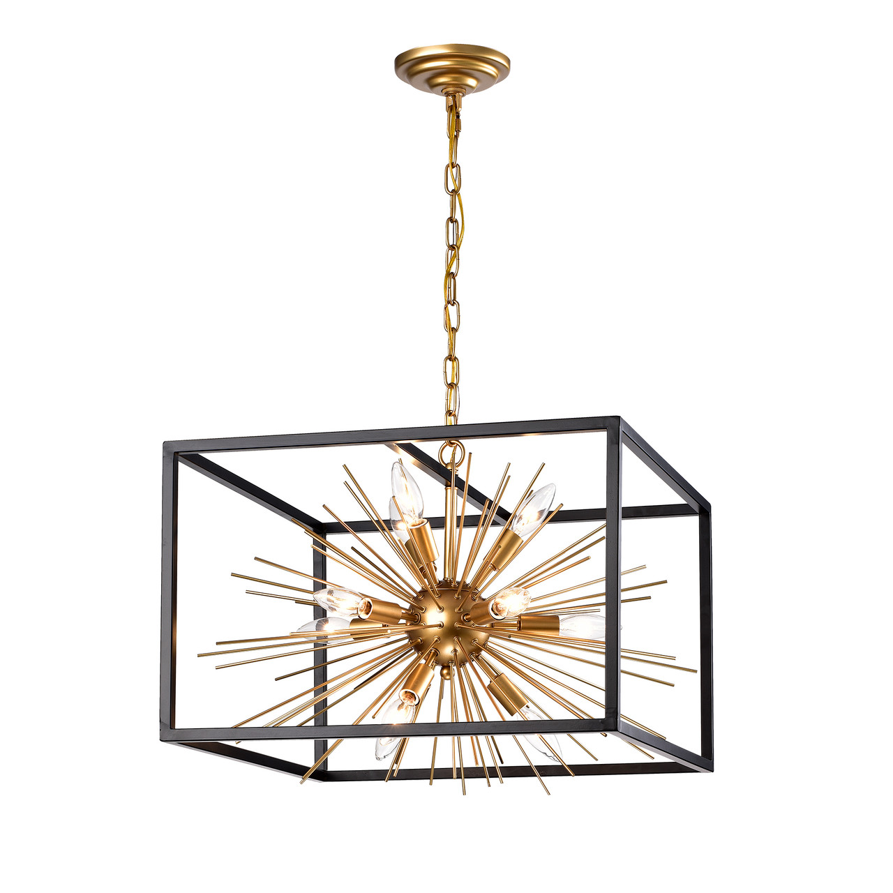 WAREHOUSE OF TIFFANY'S IMP11 Dharde 20.08 in. 11-Light Indoor Bronze Finish Chandelier with Light Kit