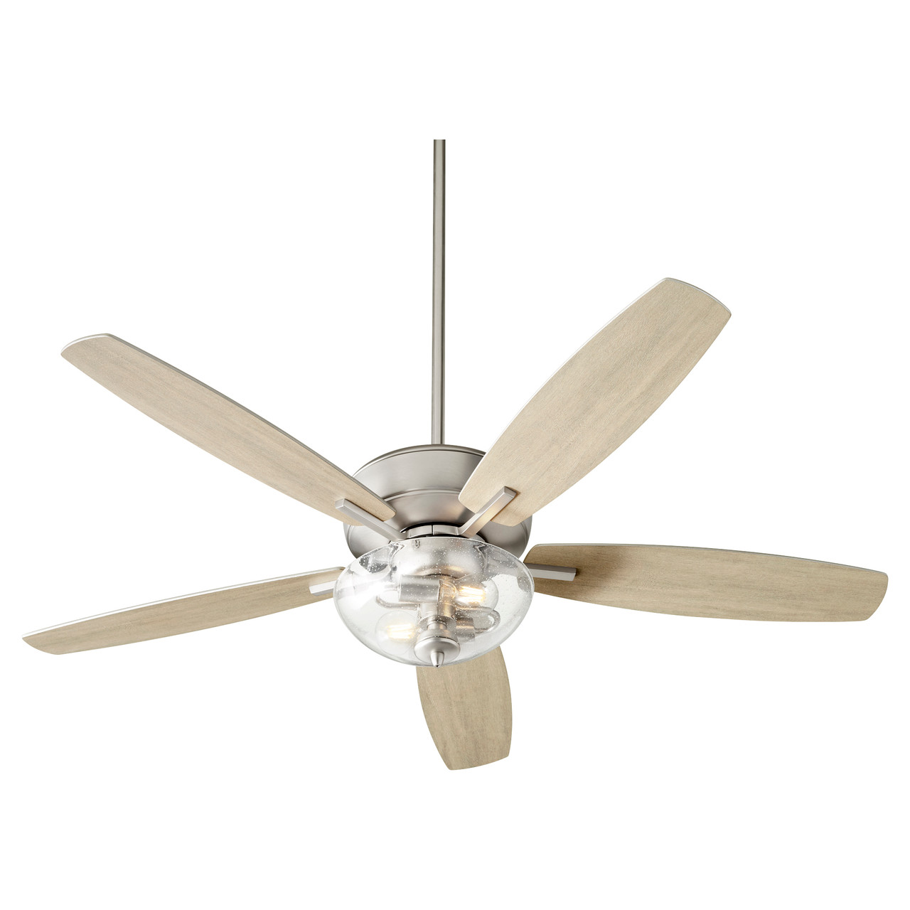 QUORUM INTERNATIONAL 7052-265 Breeze 2-Light Ceiling Fan, Satin Nickel