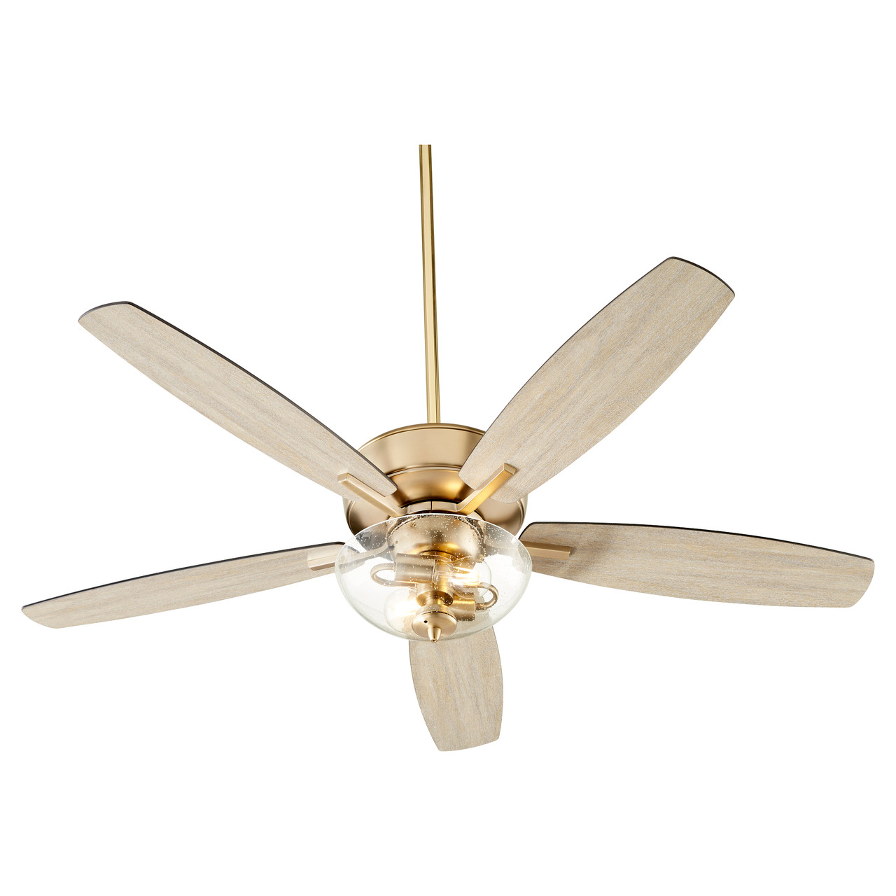QUORUM INTERNATIONAL 7052-280 Breeze 2-Light Ceiling Fan, Aged Brass