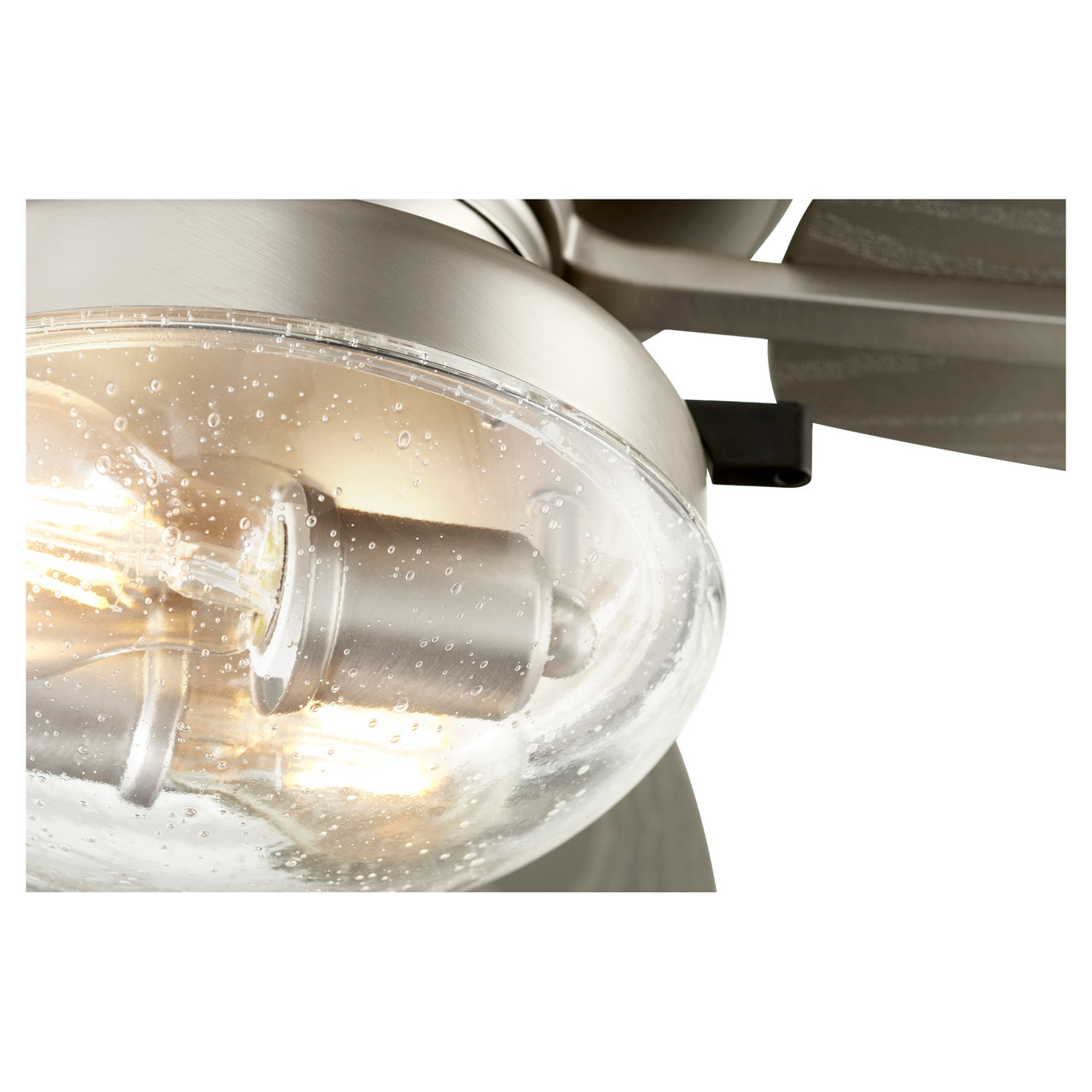 QUORUM INTERNATIONAL 170525-65 Breeze Patio 2-Light LED Patio Fan, Satin Nickel Satin Nickel