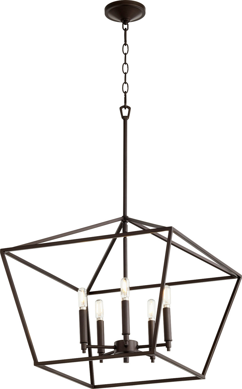 QUORUM INTERNATIONAL 644-5-86 Gabriel 5-Light Entry Light, Oiled Bronze