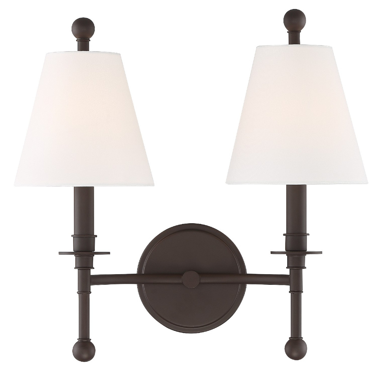 CRYSTORAMA RIV-383-DB Riverdale 2 Light Dark Bronze Wall Mount