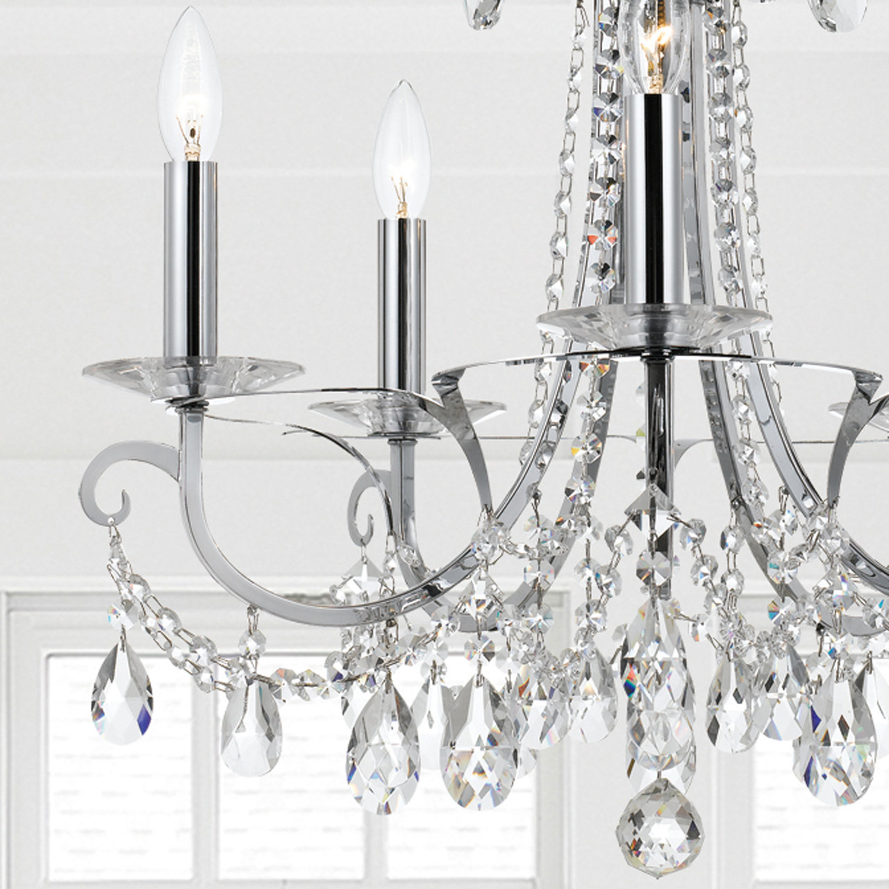 CRYSTORAMA 6825-CH-CL-S Othello 5 Light Clear Crystal Polished Chrome Chandelier