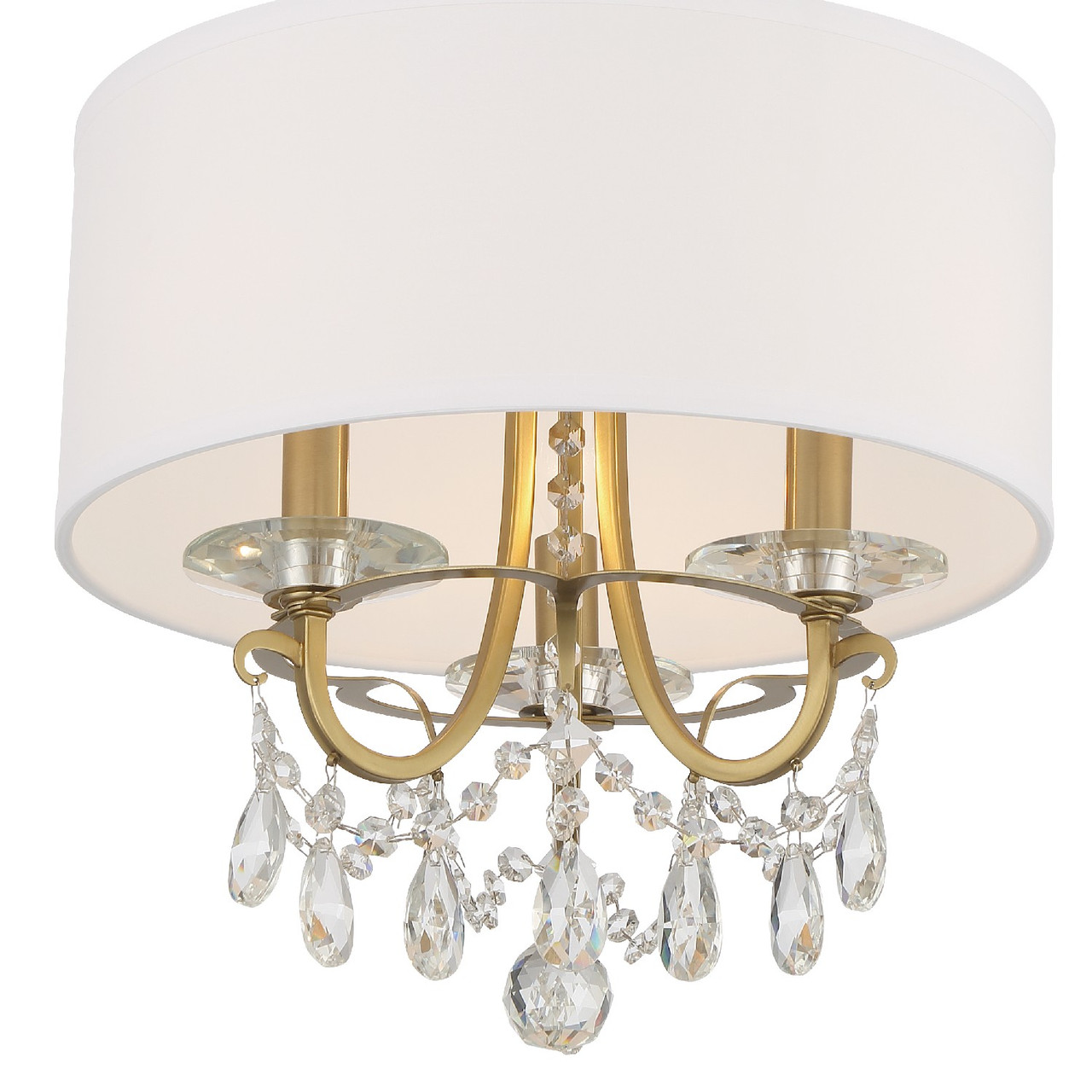 CRYSTORAMA 6623-VG-CL-S Othello 3 Light Vibrant Gold Chandelier