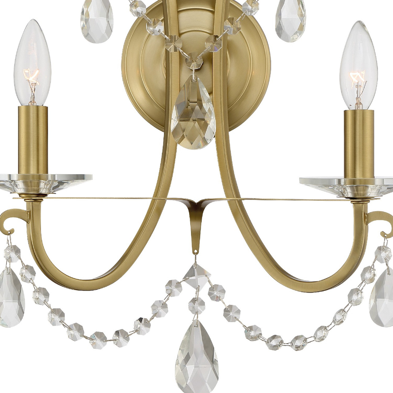 CRYSTORAMA 6822-VG-CL-S Othello 2 Light Vibrant Gold Wall Mount