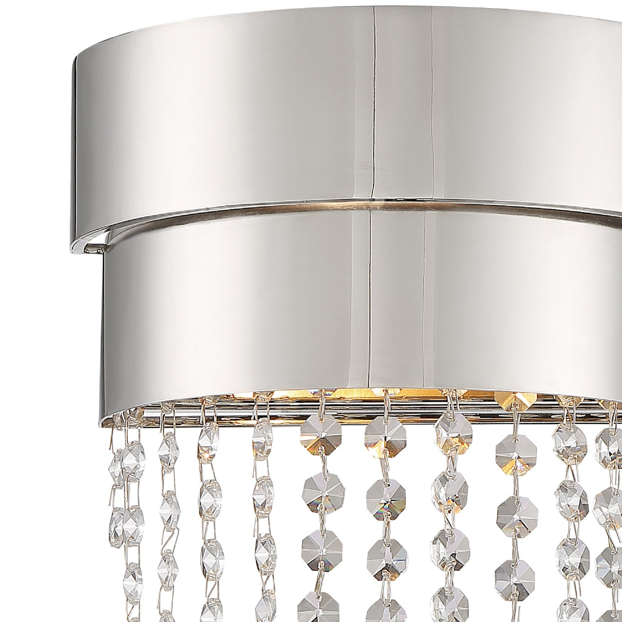 CRYSTORAMA CLA-A3202-PN-CL-MWP Clarksen 2 Light Polished Nickel Wall Mount