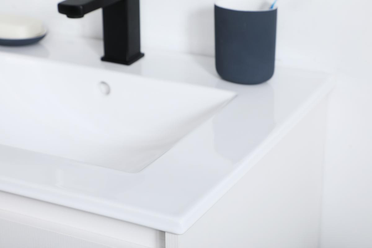 ELEGANT DECOR VF42024WH 24 inch  Single Bathroom Vanity in White
