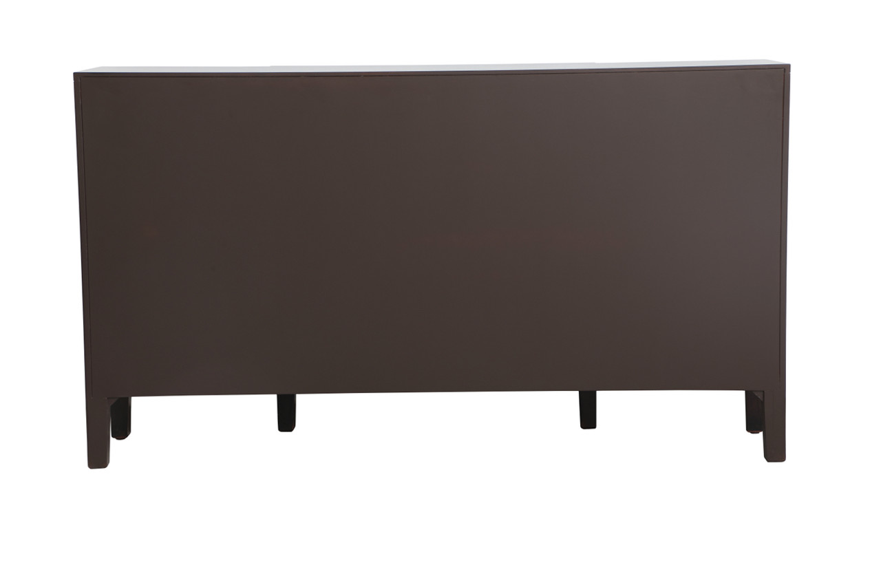 ELEGANT DECOR MF82001DT 60 inch mirrored credenza in Dark Walnut