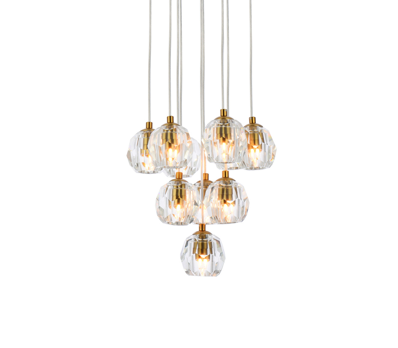 Elegant Lighting 3505G11G Eren 10 lights Gold pendant