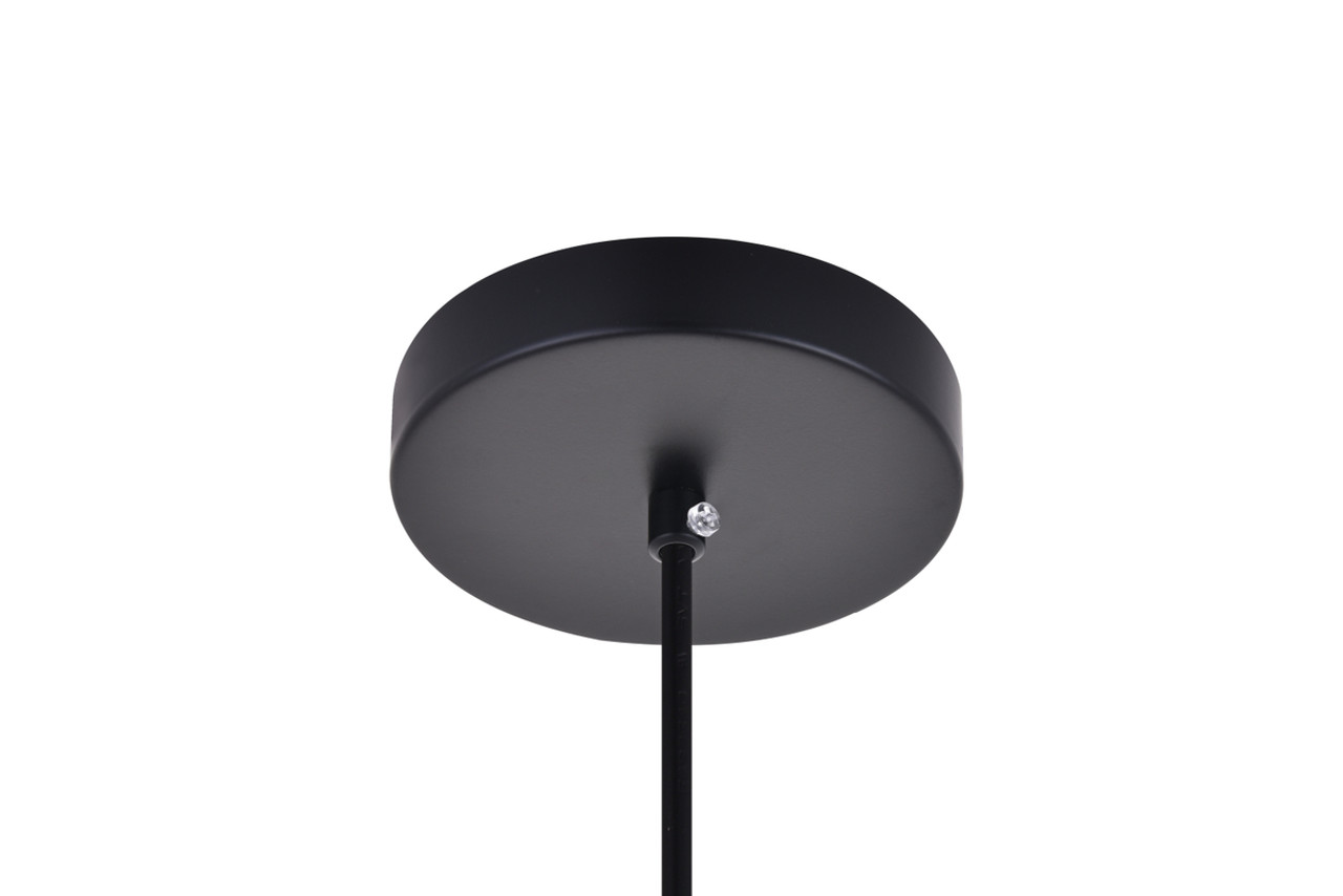 Living District LD2407BK Aiken 1 Light Black Pendant