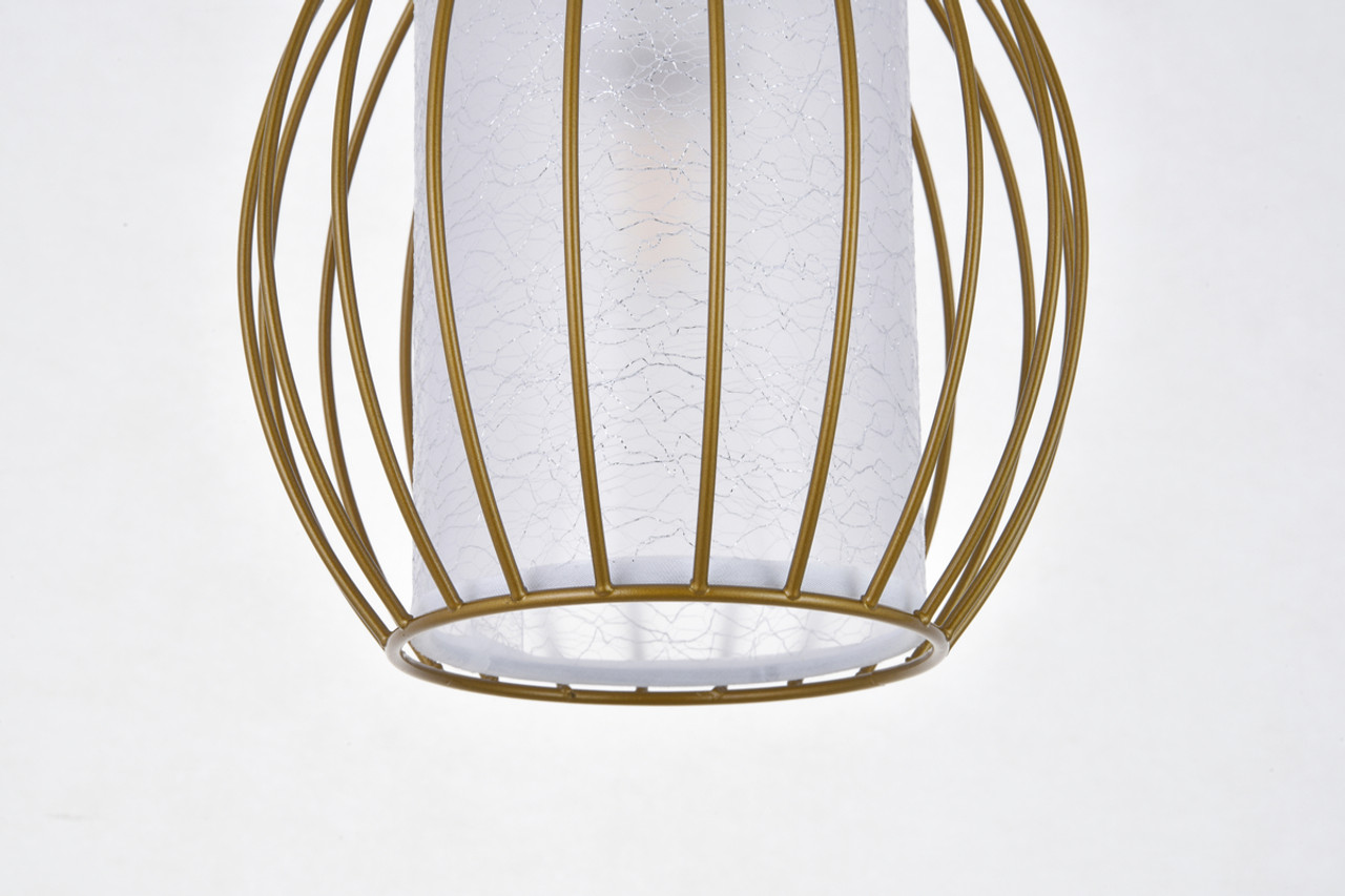 Living District LD2419BR Miya 1 Light Brass Pendant