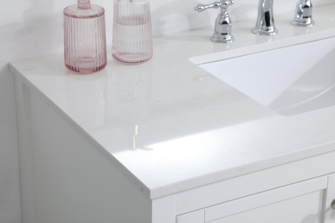 ELEGANT DECOR VF16442WH 42 inch Single Bathroom Vanity in White