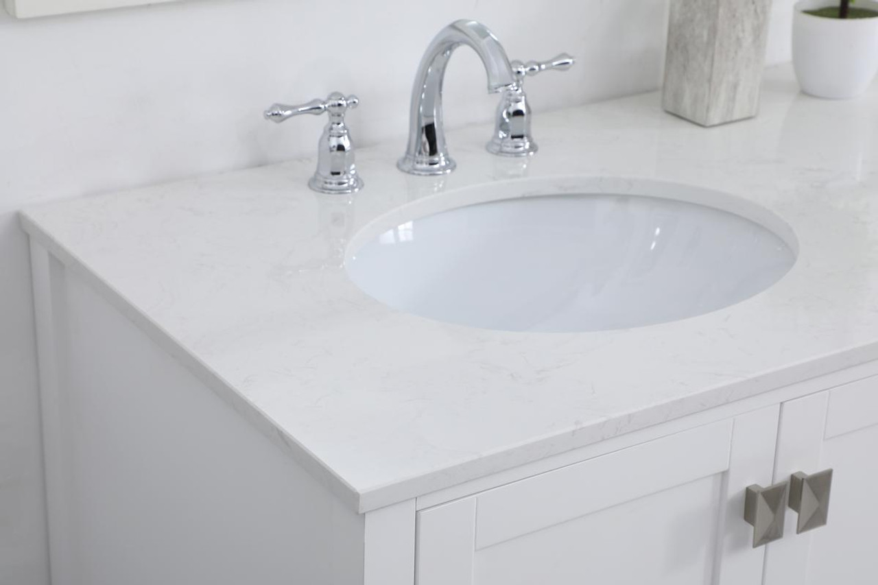 ELEGANT DECOR VF18842WH 42 inch Single Bathroom Vanity in White