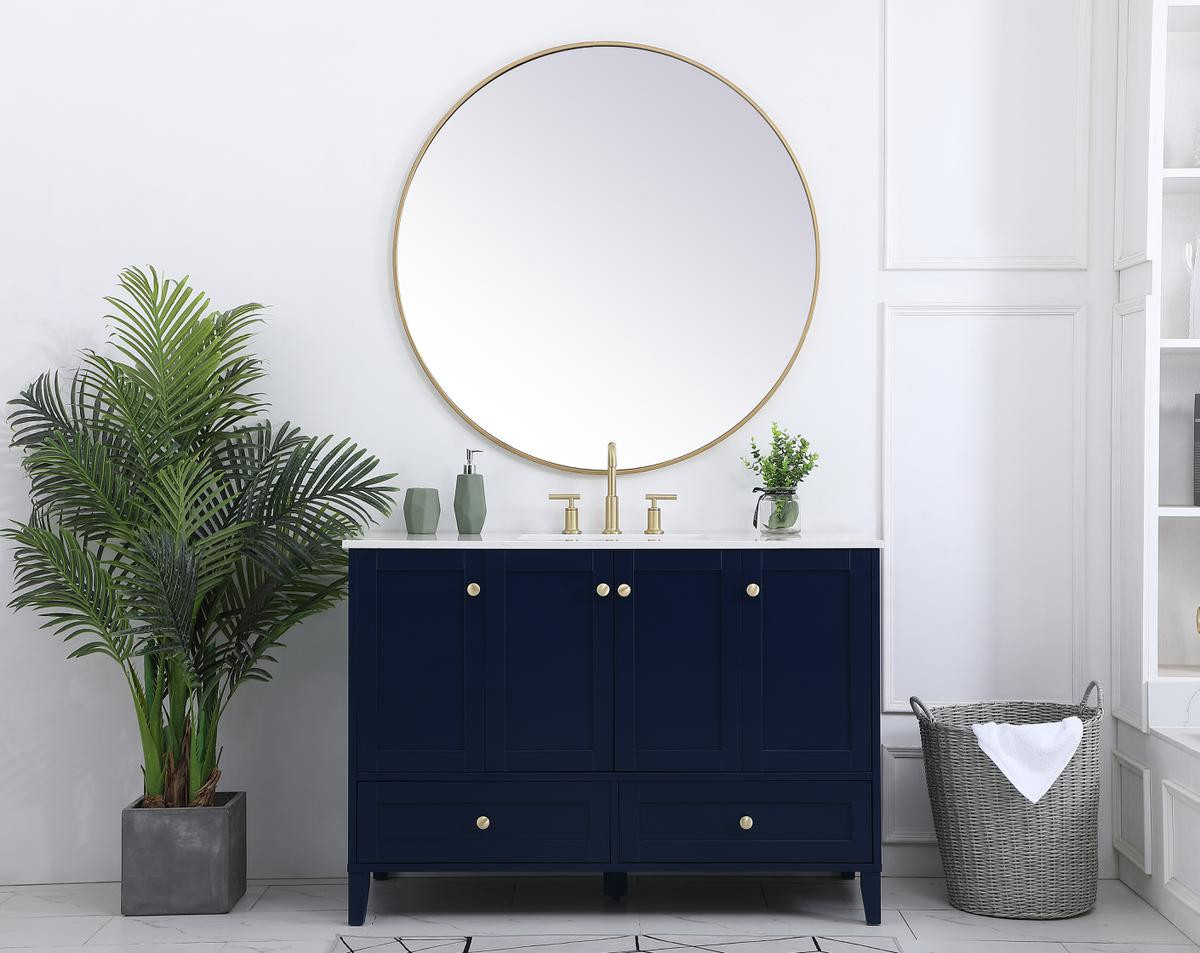 ELEGANT DECOR VF18048BL 48 inch Single Bathroom Vanity in Blue